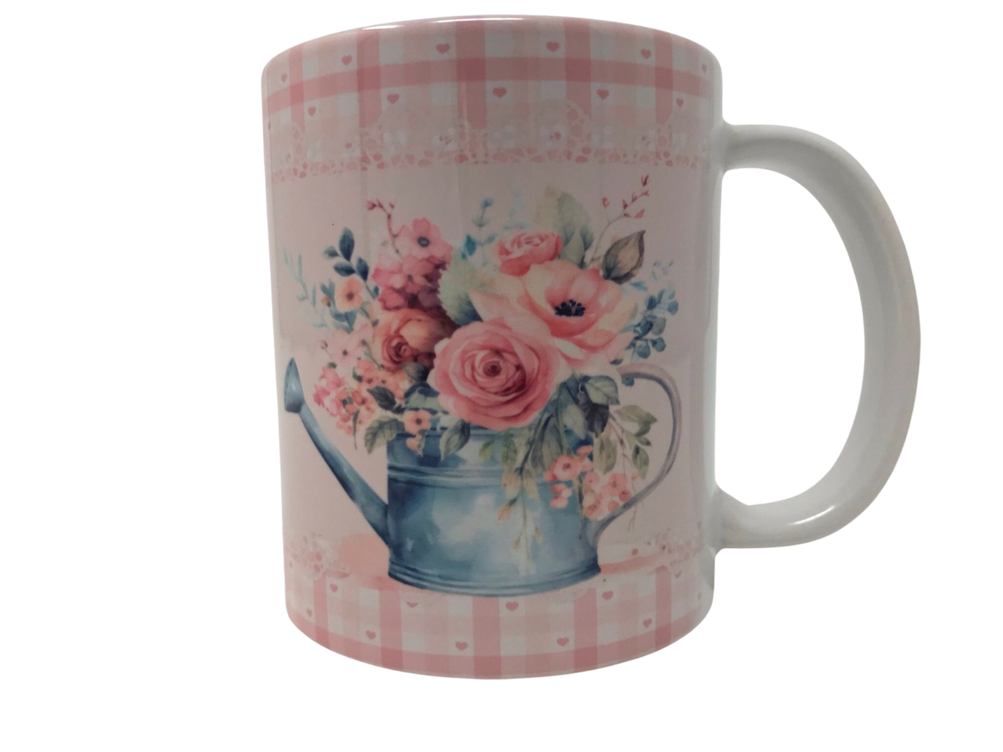 Isaiah 40:31 pink flower mug