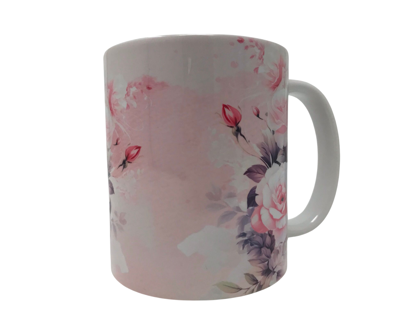 Isaiah 48:17 pink flower mug