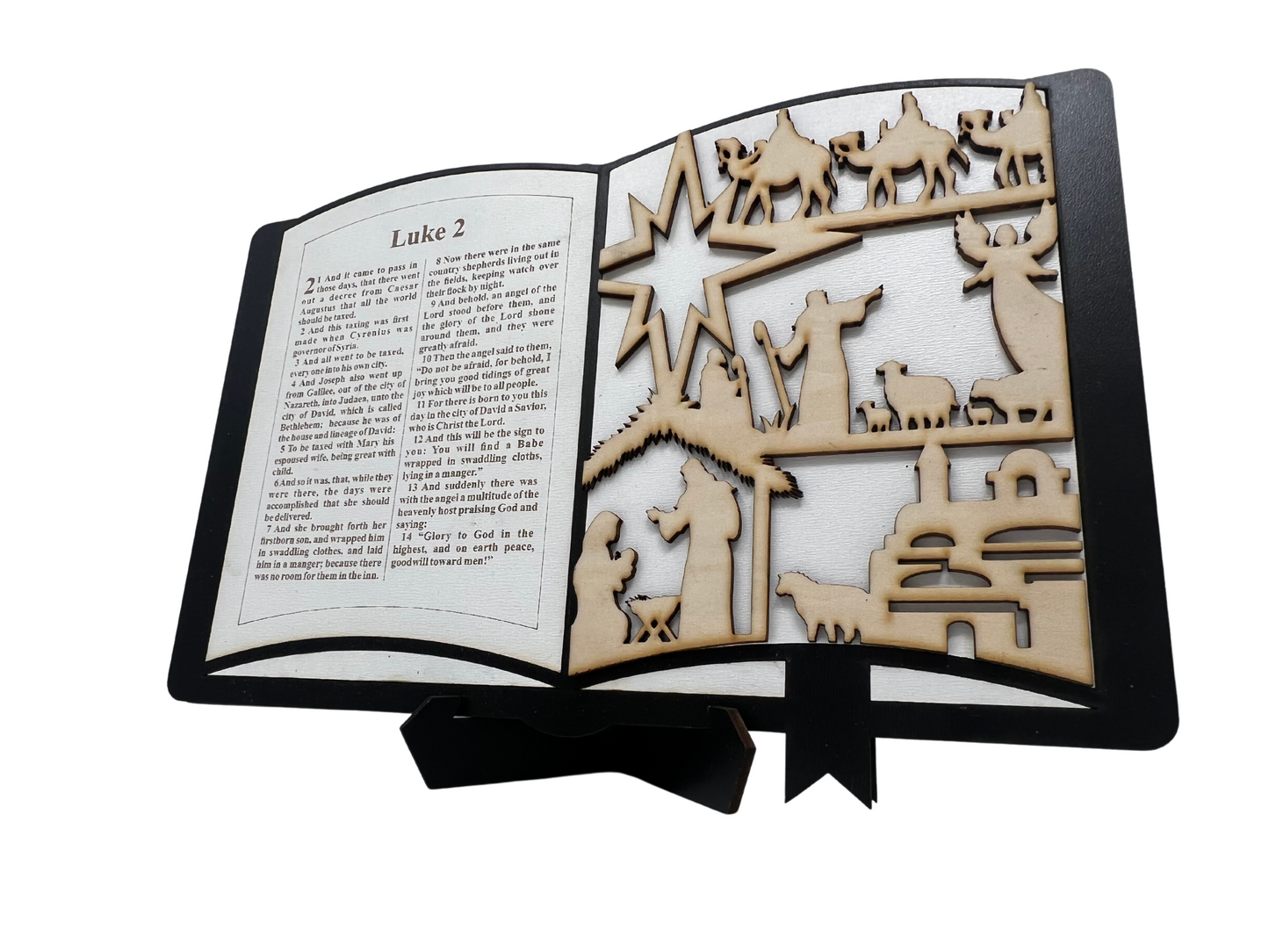 Luke 12 Bible chapter woodwork stand